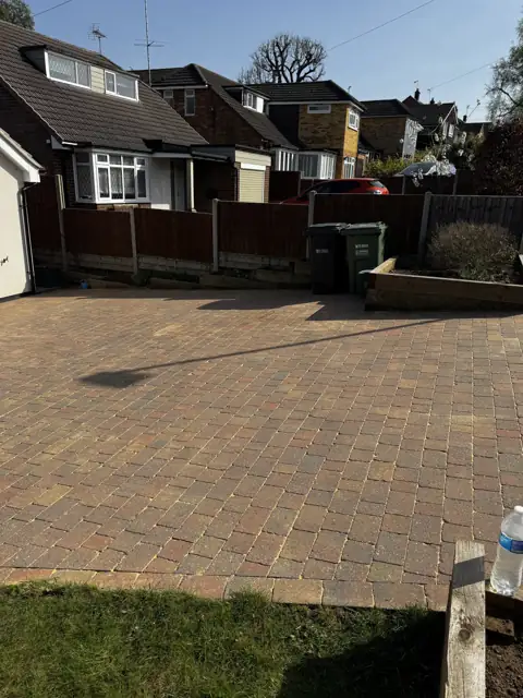 Block paving clean in Wheathampstead, after cleaning by Renaco